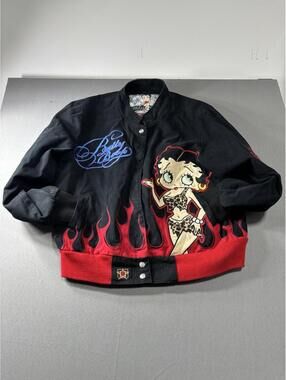 Y2K Jeff Hamilton Betty Boop Racing Jacket Women’s 3XL
